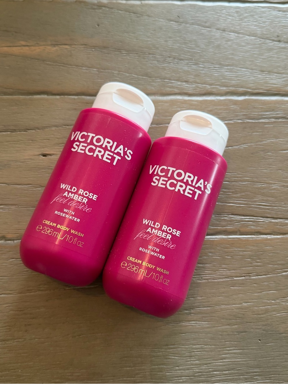 Victoria's Secret Pink Wild Rose Amber Cream Body Wash x2